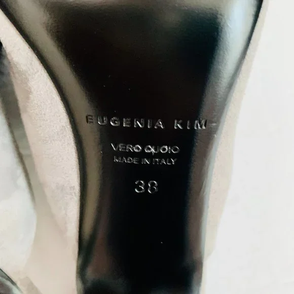 EUGENIA KIM POM POM SUEDE UPPER MULES MADE IN ITALY - Picture 10 of 10